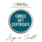 Rustic Key Candle Gift Certificates only at Unlocking The Body