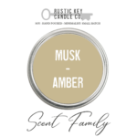 Musk - Amber Scent Family Image for Rustic Key Candles at Unlocking The Body Massage Therapy